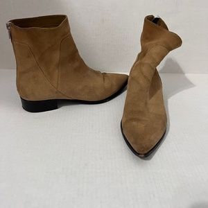 & Other Stories Tan Pointed Toe Suede Ankle Chelsea Boot, Size 39